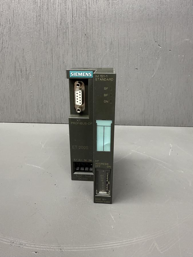 Used Siemens 6ES7 151-1AA04-0AB0 SIMATIC ET 200S IM 151‑1 Interface Module GHC-37