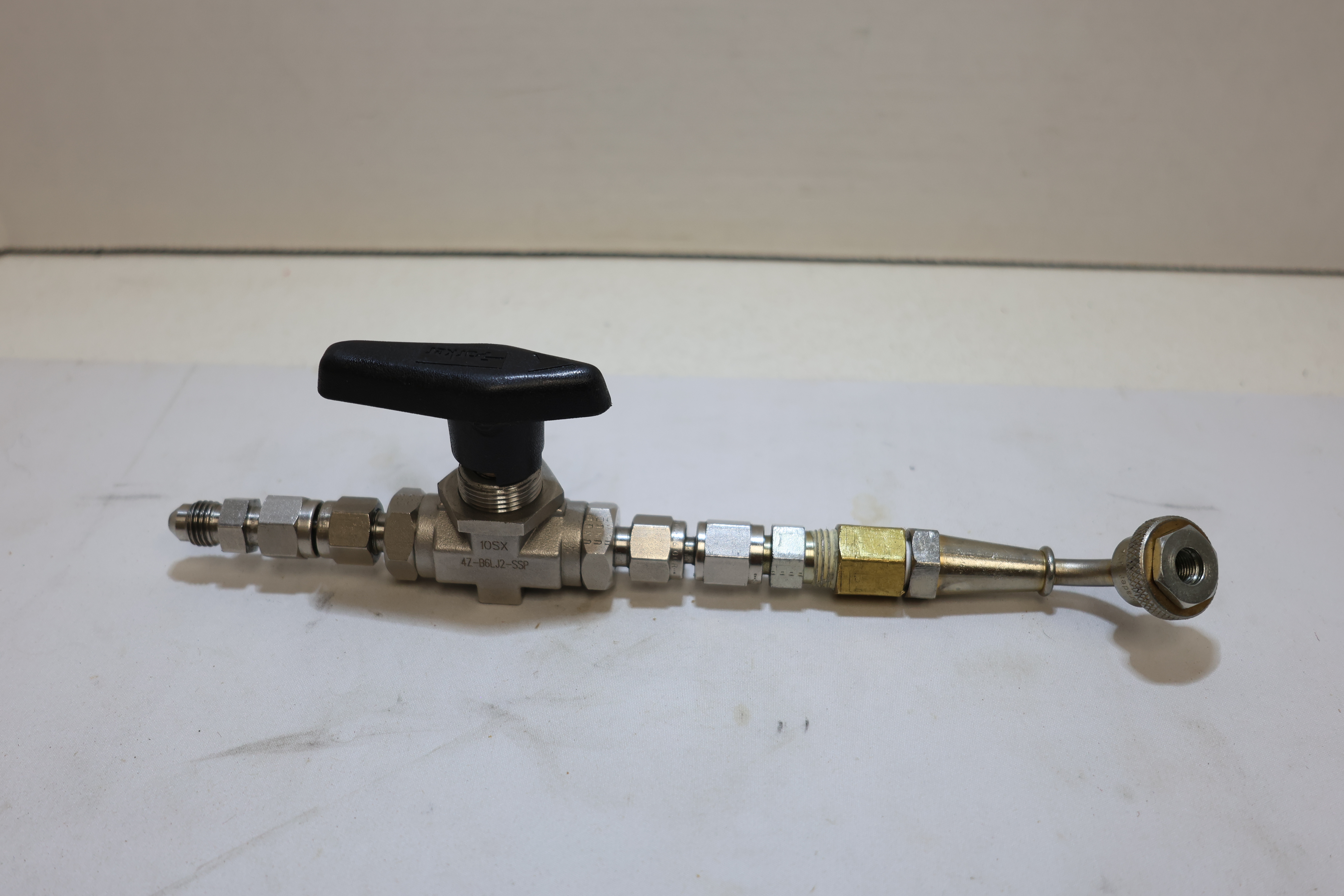 Parker 4Z-B6LJ2-SSP Stainless Dispensing Nozzle Ball Valve Assembly New