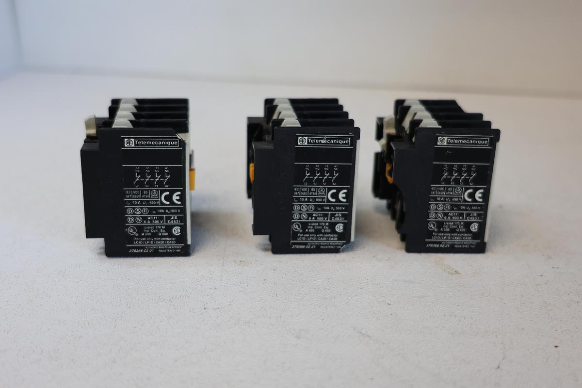 Used (lot of 3)Telemecanique LA1 DN04 Auxiliary Contact Block GHA-99