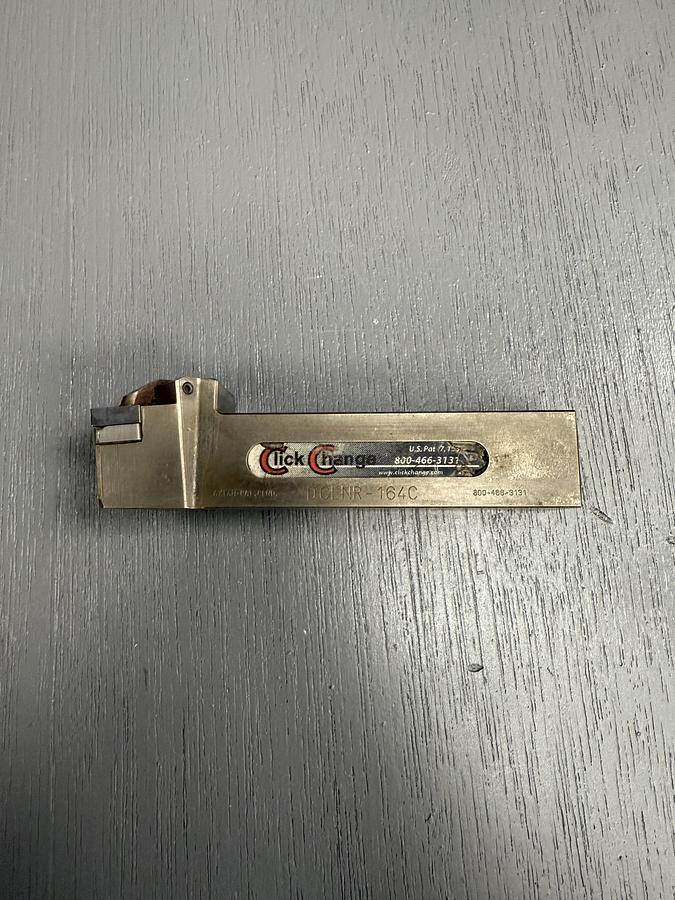 Used Click Change DCLNR-164C Indexable Turning Tool Holder 1'' Shank 6'' GHC-18