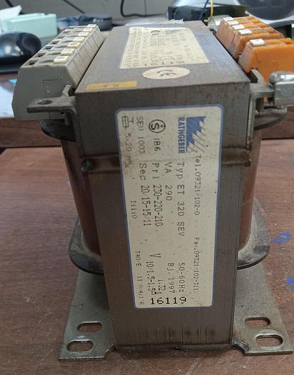 Used RATHGEBER ET-320-CNA CONTROL TRANSFORMER  - GHB-58