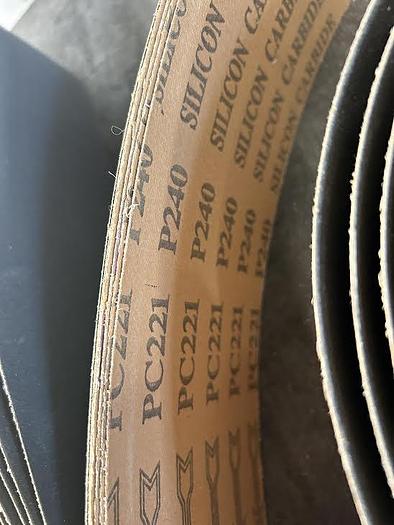 Used 15 psc total - Buehler Metsplice 240 Grit Belt (9 psc) & Deerfos 400 Grit AO (6 pcs) -4" x 36"