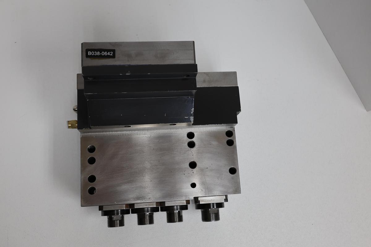 Used Star CNC B038-0642 4-Port Live Tool Gang Block SR-38 Type B ST-38 Swiss Lathe OEM GHA-188