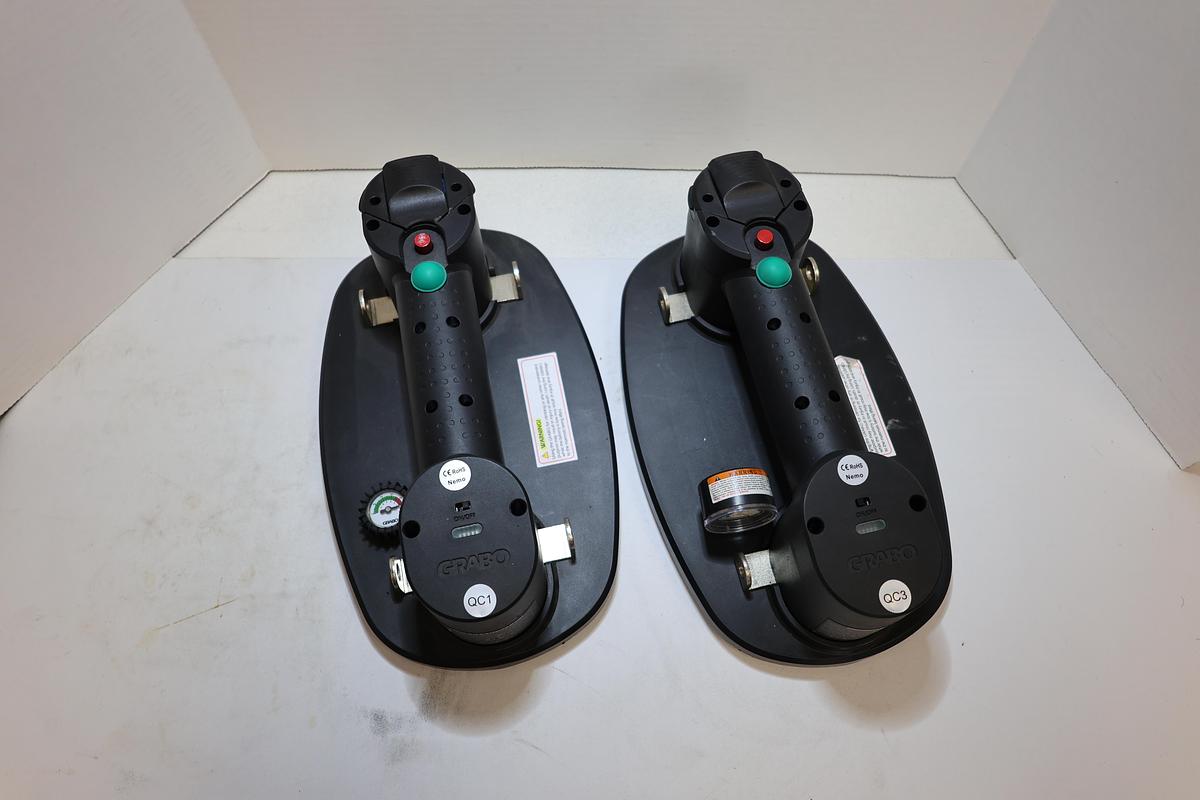 Used GRABO Cordless Electric Vacuum Lifter Suction Cups Lot of 2 Tested Working
