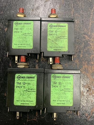 Used Weber Unimat t12-221 Circuit Breaker 4 pack GHA-dwr 4