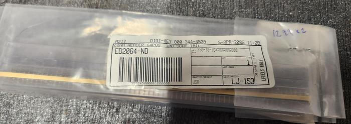 Used 64 Positions Single Row Through Hole Straight Pin Header ED2064-ND - GHGC-D13