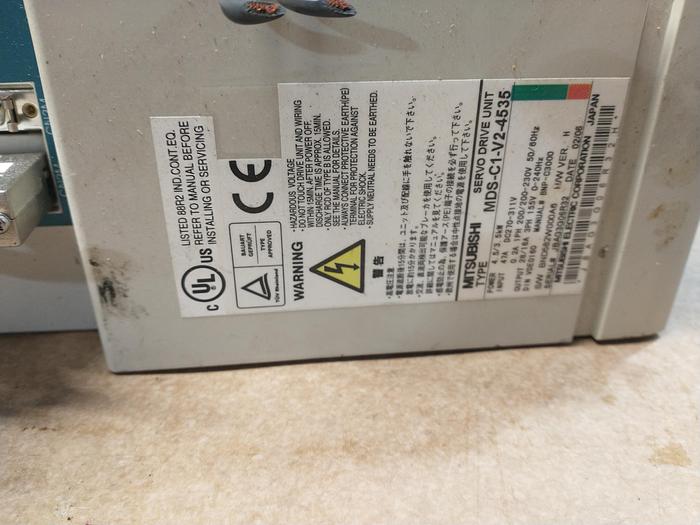 Used MITSUBISHI MDS-C1-V2-4535 SERVO DRIVE UNIT 1 PH 230v in 28/16A 3PH out GH120