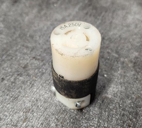 Used Hubbell 15A 250V Locking Plug Twist-Lock Cord Female - GHA-125