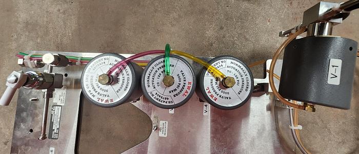 Used Ewal 4875404 3-Piece Pneumatic Actuated Valve Assembly W/Ball Valve & Transducer GHA-52