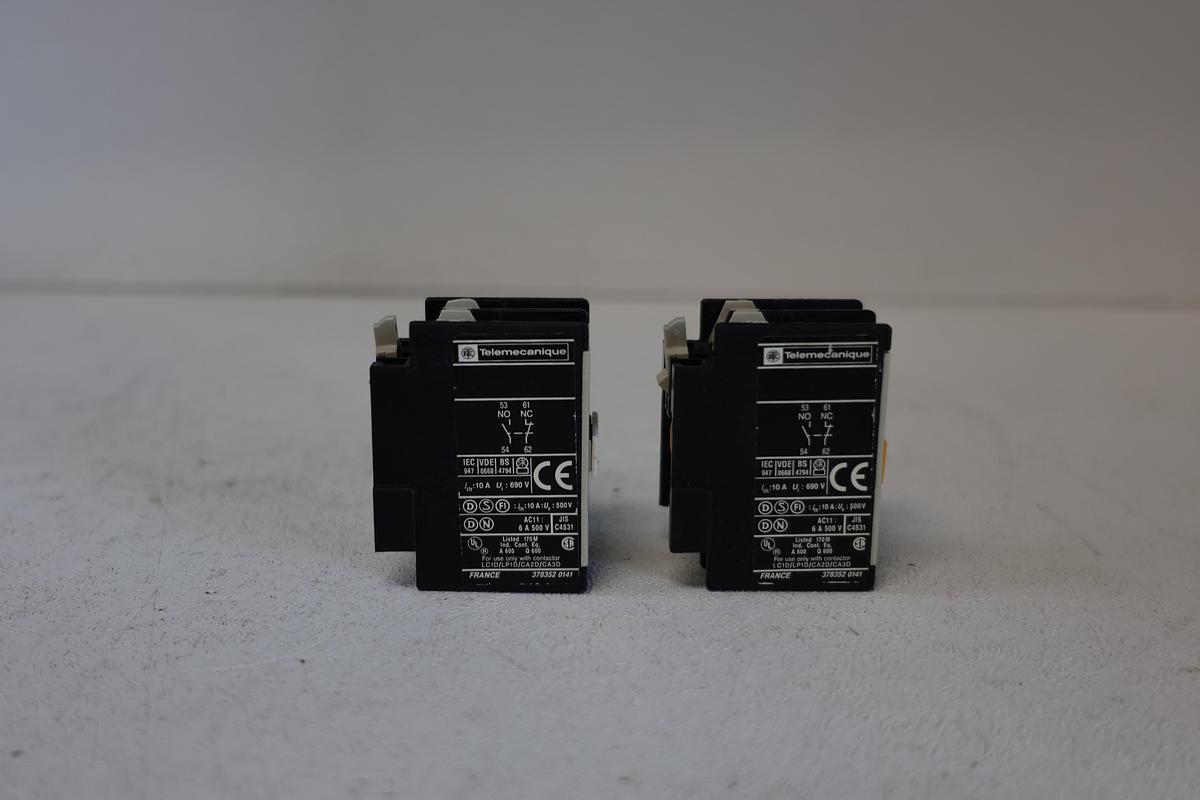 Used (Lot of 2) Telemecanique LA1 DN11 Auxiliary Contact Block – Genuine Schneider Electric GHA-99