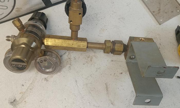 Used Used - Laser Gas Station w/Concoa Dual Regulator and Tee Purge - GHB-60