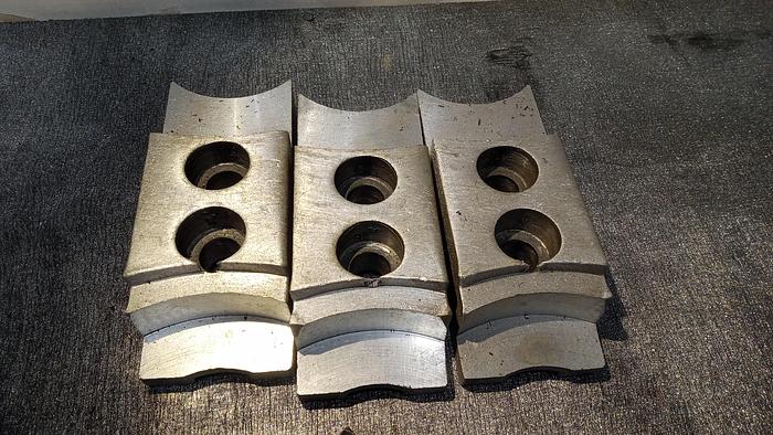 Used ALUMINUM SERRATED SOFT JAWS (set of 3)- GHA-30
