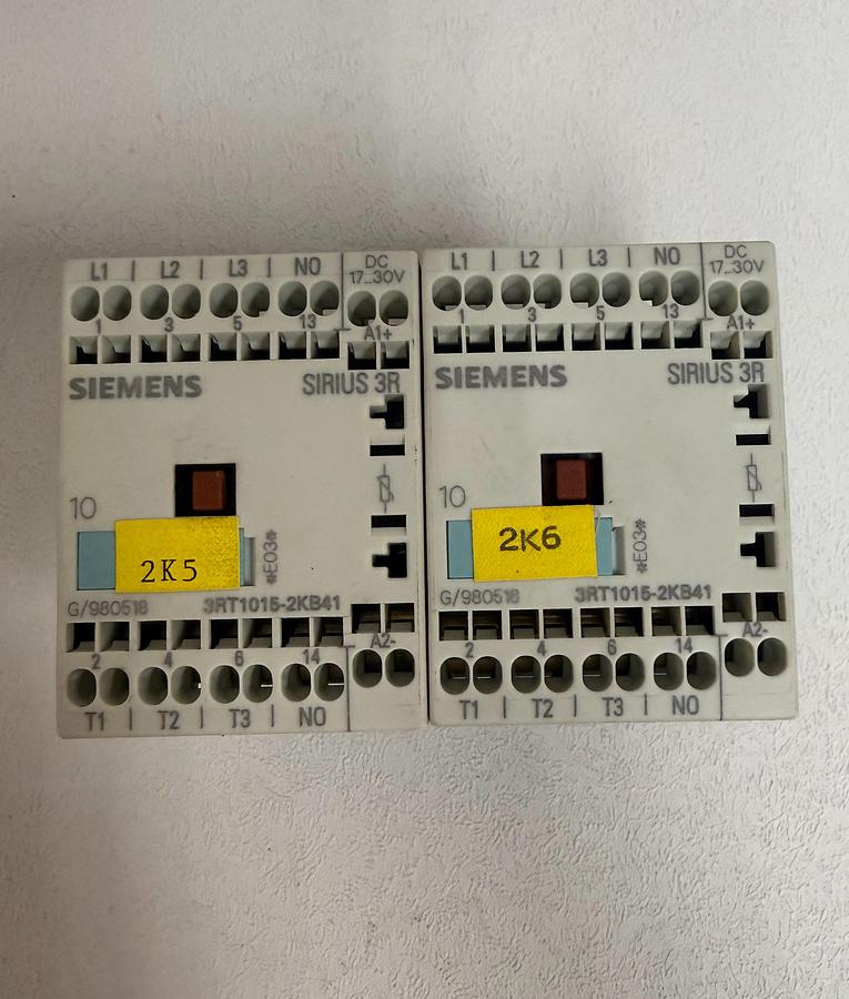 Used (Lot of 2) Siemens 3RT1015-2KB41 SIRIUS 3R Power Contactor GHC-40 