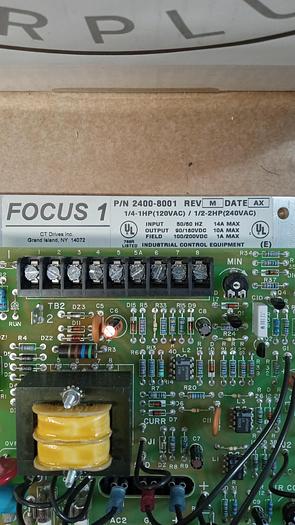 Used CT Drives Inc. Focus 1 P/N2400-8001 REV.M Control Equipment Board GH502