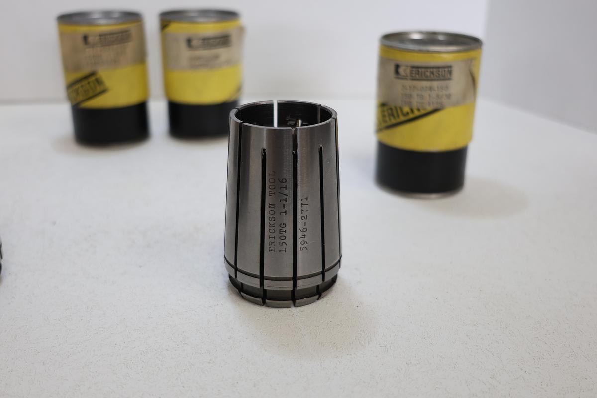 Used Lot of 4 Erickson TG150 Collets 1-1/16" to 1-5/32" Precision CNC Toolholding