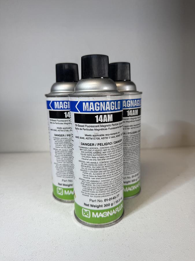 Used Pack of 3 Magnaflux Magnaglo 14AM 01-0145-77 10.5oz GHA-7