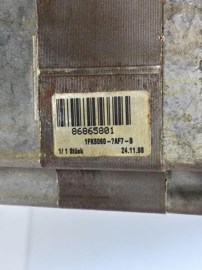 Used Siemens 1FK6060-6AF71-1AH0 – Servo Motor (1FK6 Series) GHA-9