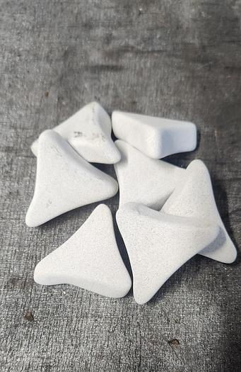 Used 5# Bag Ceramic Tumbling Media Finishing, Triangle Shape - GHA-9