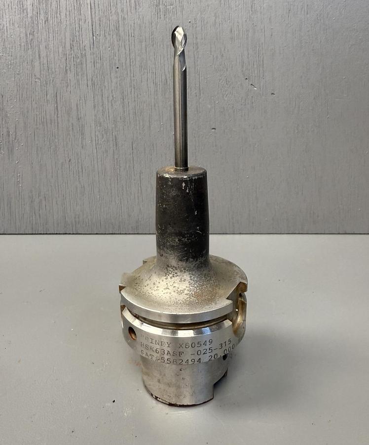 Used Briney HSK63ASF-025-315 Shrink Fit Tool Holder GHA-GS62