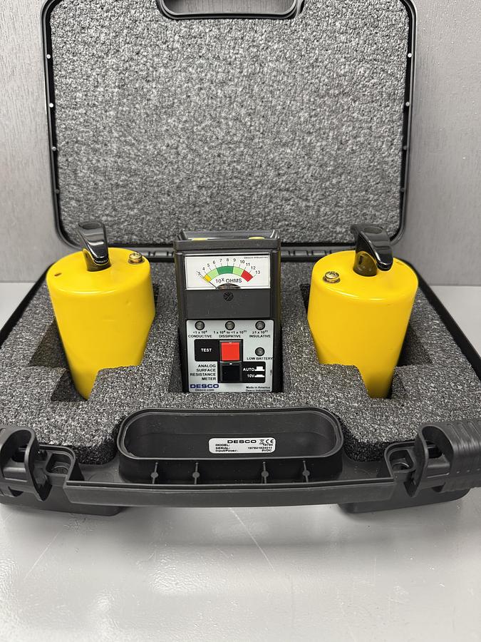 Used Desco 19784 Analog Surface Resistance Meter Kit GHC-24
