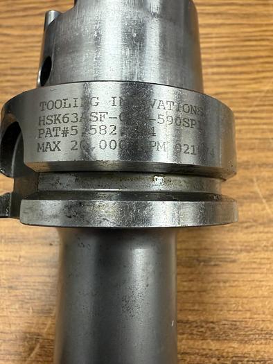 Used TOOLING INNOVATIONS HSK63ASF-050-590 SP1 GHA-GS48