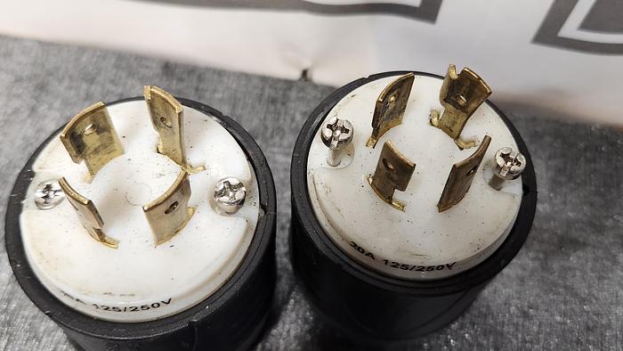 Used (Lot of 2) Pass & Seymour L1420P Turn-lock Plug 20A 125/250V - GHA-125