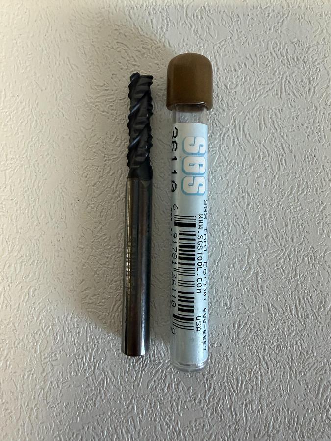 Used SGS 36110 1/4 coated Roughing End Mill