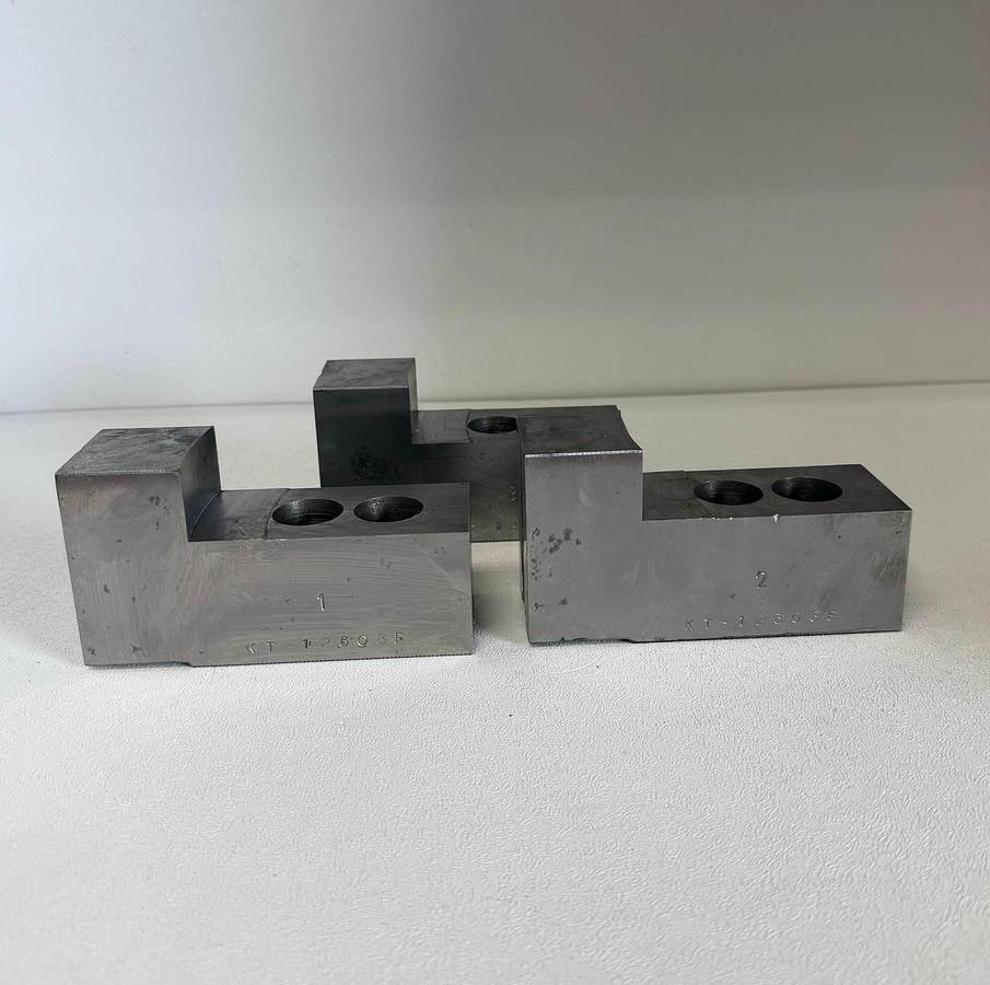 Used KT-123080F Steel Soft Jaws for a 12" Chuck - 3pc Set 