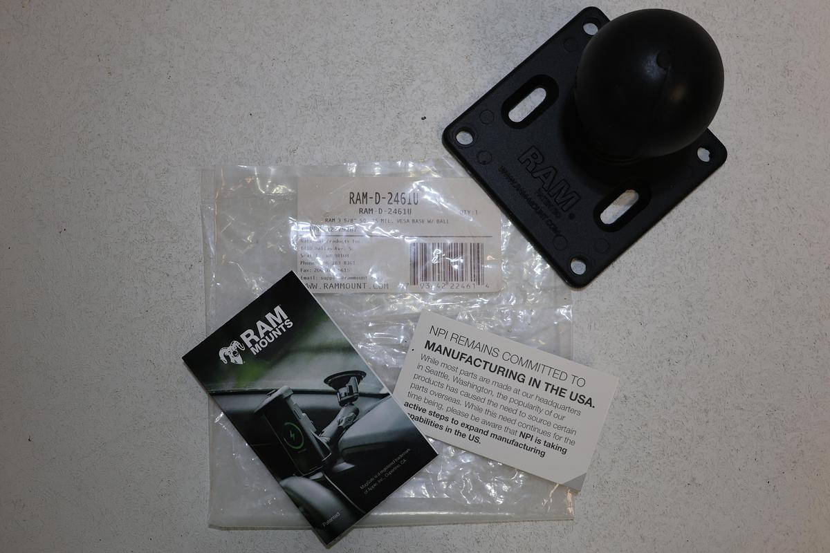 RAM Mounts RAM-D-2461U D Size 2.25" Ball VESA Plate Base Mount New