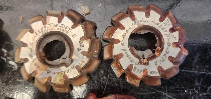 Used Lot of 9 Assorted Milling cutters 2-1/5"-3" Diam - GHB-49