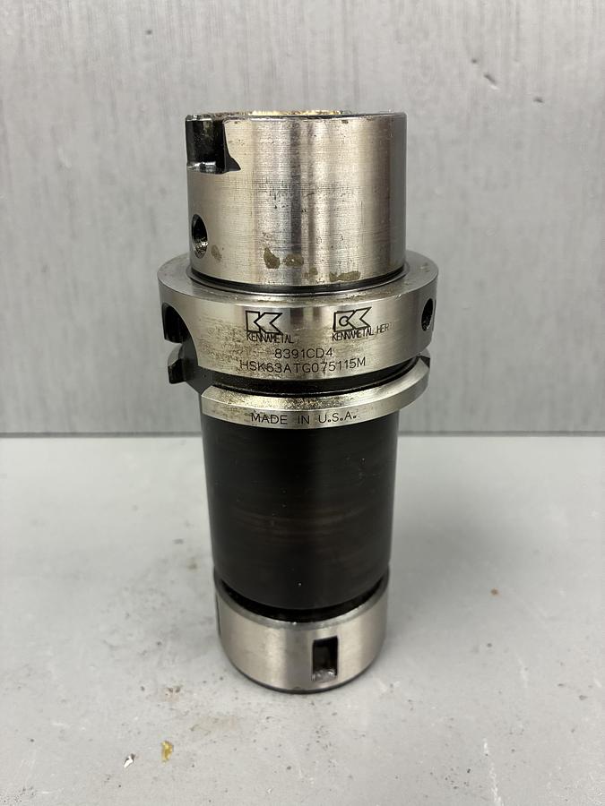 Used Kennametal HSK63ATG075115M Collet Chuck Tool Holder HSK63A GHC-8