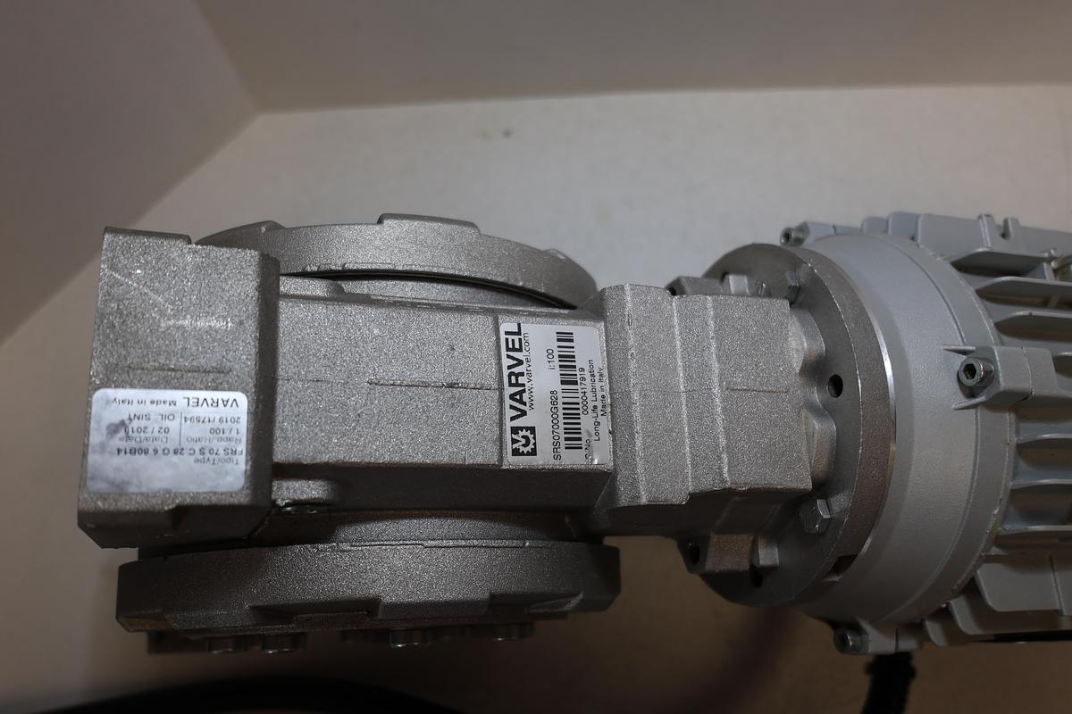 Used MT Motori TN80C4 1.3HP Motor Varvel SRS070 100:1 Worm Gearbox Used