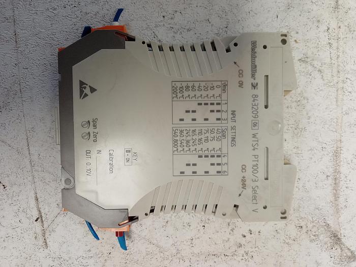 Used Weidmuller 843209 06 WTS4 PT100/3 Select V 24V GH108