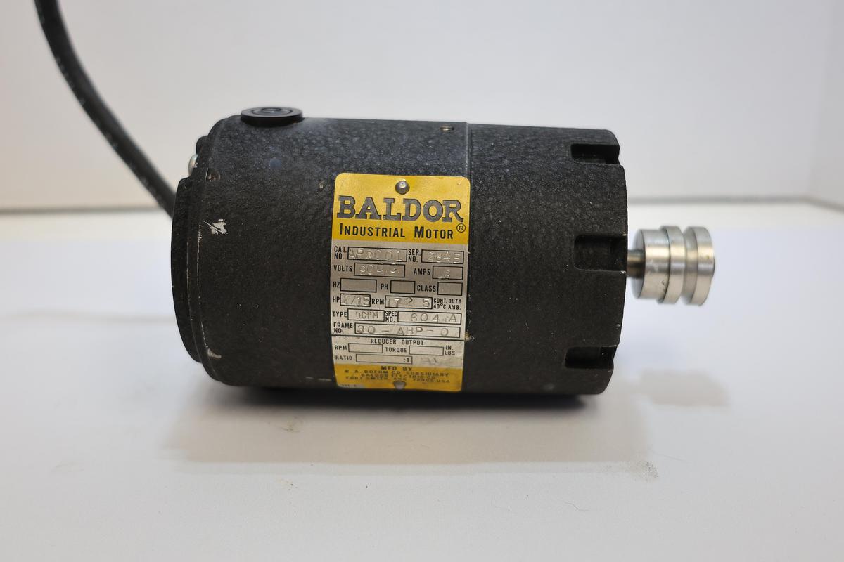 Used Baldor AP3001 Direct Current Motor 90VDC 1/15 HP 1725 RPM Industrial DC Motor