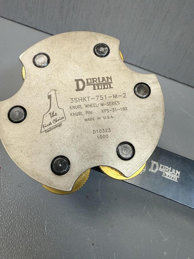 Used DORIAN 3SHKT-100-M KNURLING HOLDER AND WHEEL GHA-SS6