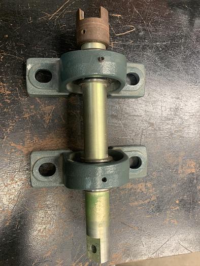 Used 2 NSK P206 Bearing Housings with Shaft and KTR-Rotex 19 Coupling GHB-71