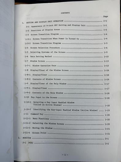 Used Mitsubishi CNC Meldas 520AL 9.4"EL/9" CRT Instruction Manual GHGC-D21