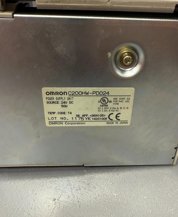 Used Omron C200HW-PD024 Power Supply Unit | 24V DC Input GHC-34