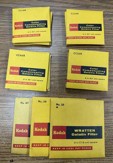 Used Kodak Filters Gelatin color copensating GHA-169