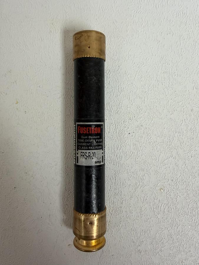 Used Bussmann Fusetron FRS-R-20 Fuse 20A 600V Time Delay FRSR20 Dual Element