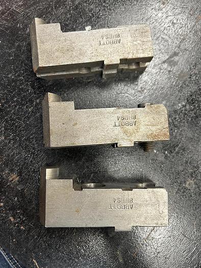 Used ABBOTT 3pc Lathe Chuck Jaw: 8HDS4 - 4"X 1-/4" - GHB-65 