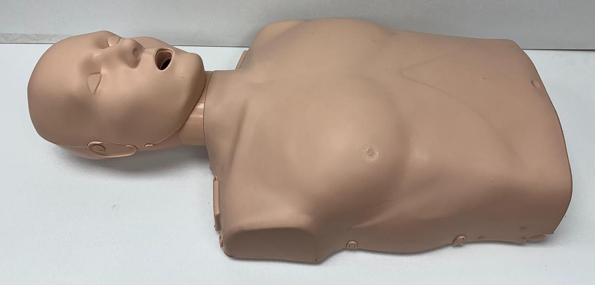 Used Prestan Lateral CPR Doll (4) and bag 10255 GHC-