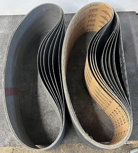 Used 15 psc total - Buehler Metsplice 240 Grit Belt (9 psc) & Deerfos 400 Grit AO (6 pcs) -4" x 36"