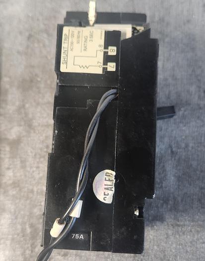 Used Fuji Electric Auto Breaker EA103A 600VAC, 3 Pole, 75 Amp - GHB-74