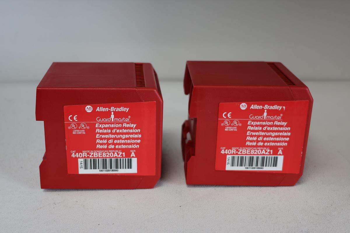 Used (Lot of 2)Allen Bradley Guard master Expansion Relay 440R-ZBE820AZ (Series A)