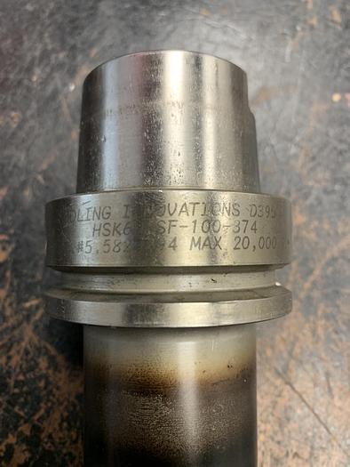 Used Tooling Innovations HSK63ASF-100-374 Shrink Fit Tool Holder GHA-gs 