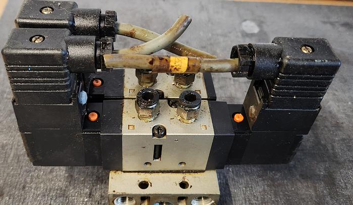 Used Mori Seiki CNC Vertical Mil SMC Solenoid Valve Ass'y VF3130 - GHA-159-C3