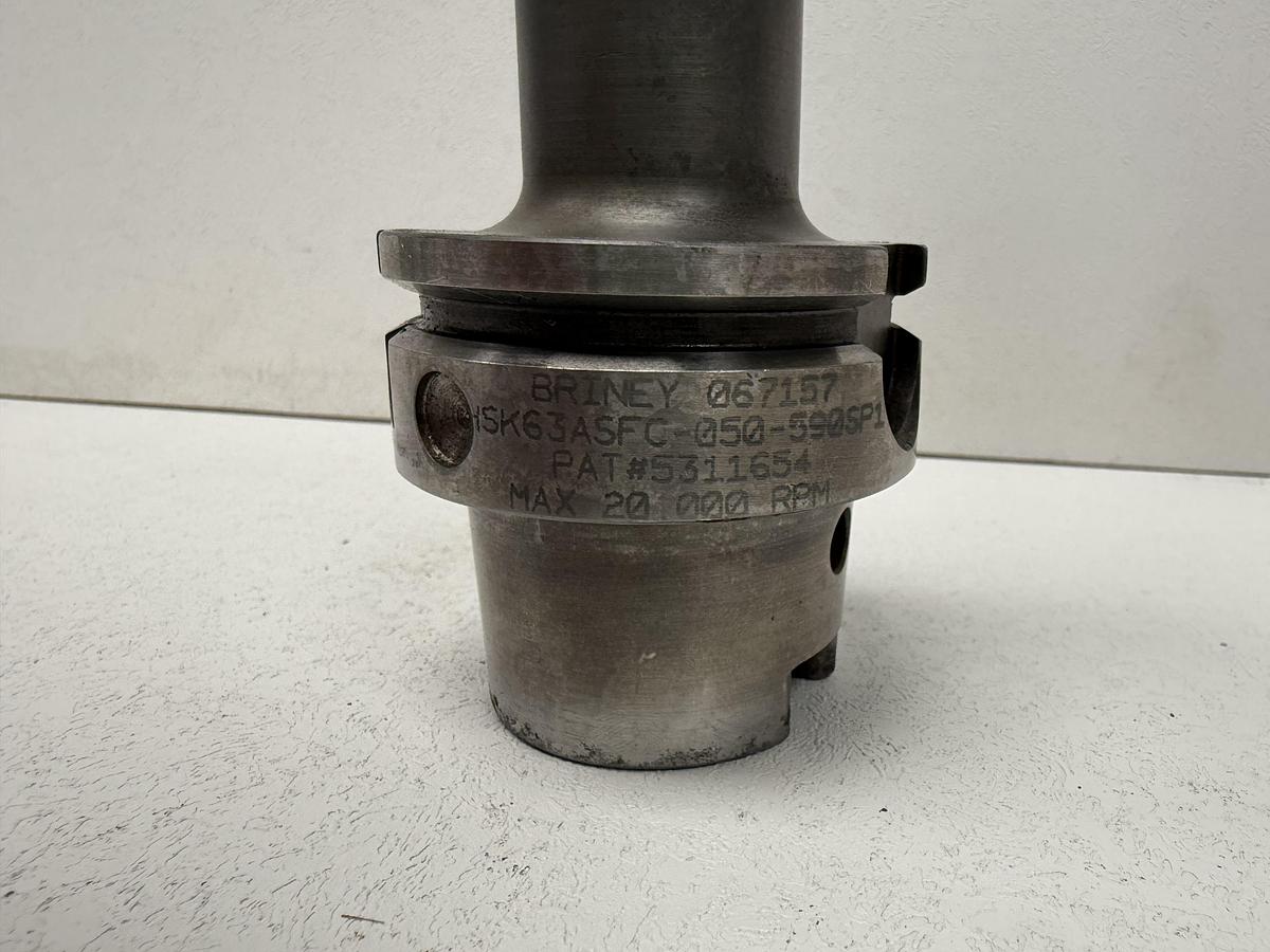 Used Briney HSK63ASFC-050-590SP1 Shrink Fit Tool Holder – 50mm GHC-28