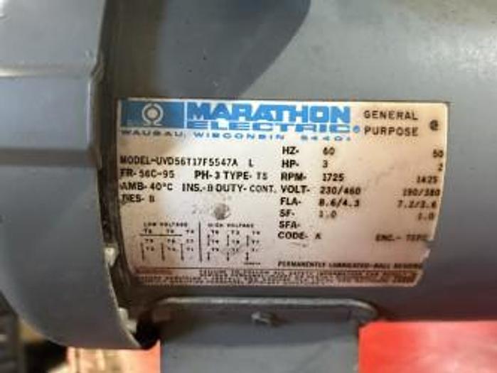 Used Vickers Vane Pump w/Marathon Motor UVD56T17F5547A,3HP,230/460 V - GHB-30