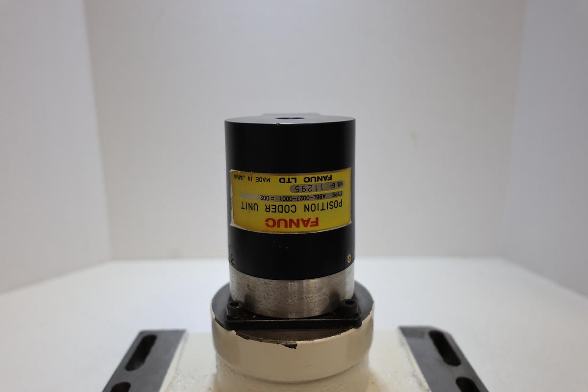 Used Fanuc A86L-0027-0001#002 Position Coder Unit w/ Pulley & Mount Used